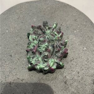 Ruby in Zoisite Medusa Head UV Reactive crystal decor cleansing energy healing